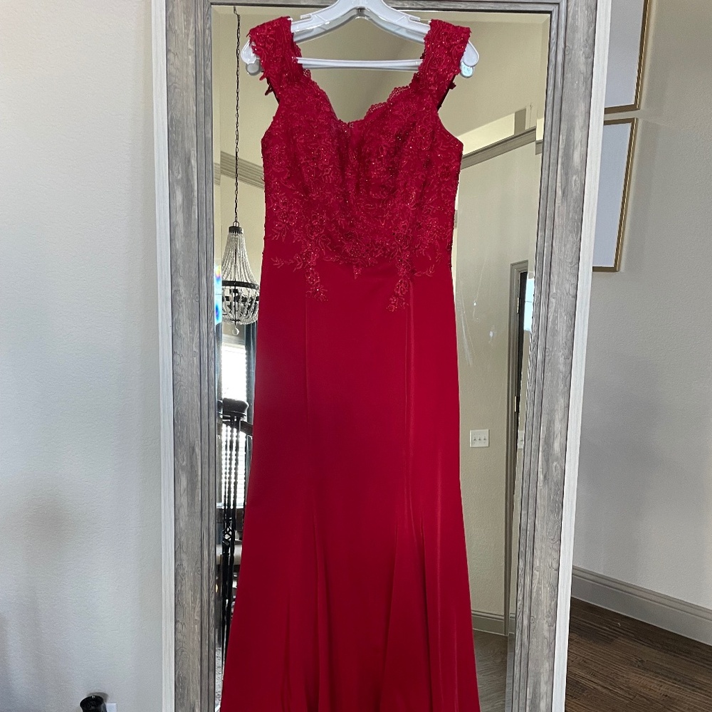 Red formal dress